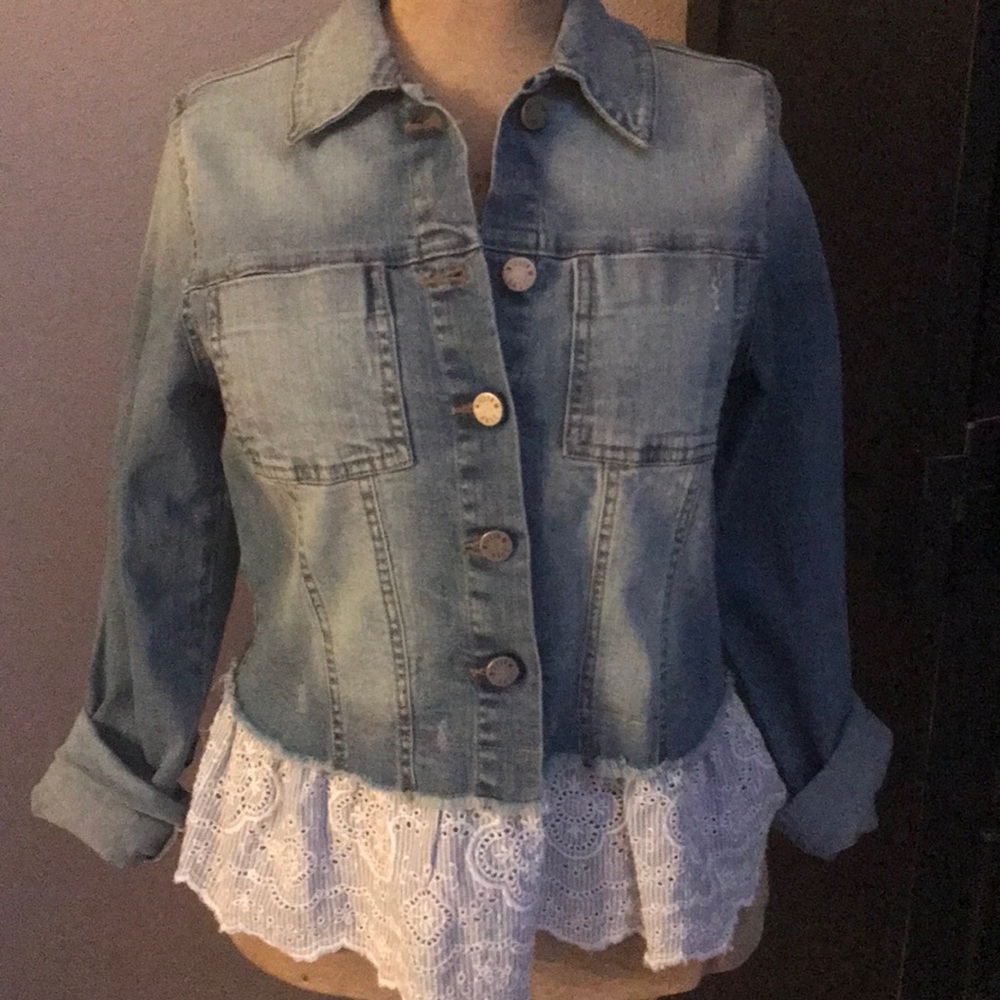 Fabulous William Rast Denim Jacket w/ Back Lace Up Detail-NWT